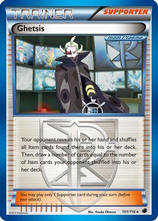 Ghetsis (Team Plasma) (101/116) - Plasma Freeze Holofoil - Holo Rare