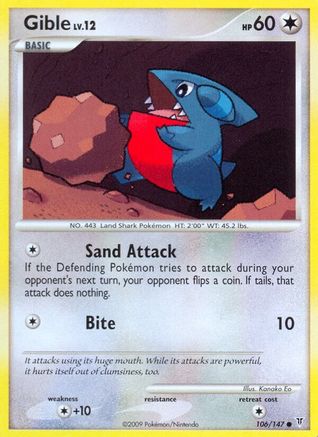 Gible (106/147) - Supreme Victors Reverse Holofoil - Common