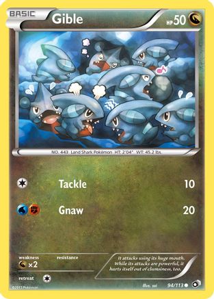 Gible 094/113 - Legendary Treasures Reverse Holofoil - Common