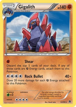 Gigalith 53/98 - Emerging Powers Reverse Holofoil