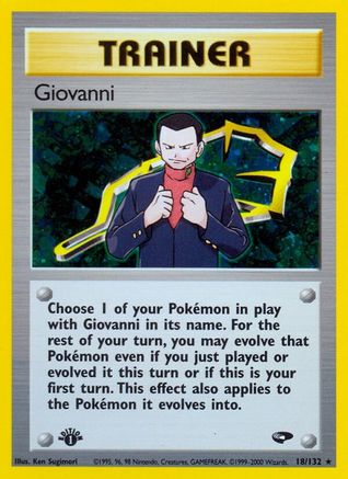 Giovanni 018/132 - Gym Challenge Unlimited Holofoil - Holo Rare
