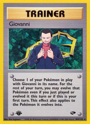 Giovanni 104/132 - Gym Challenge 1st Edition - Rare