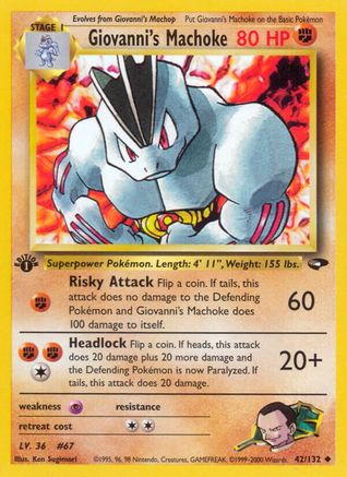 Giovanni's Machoke 042/132 - Gym Challenge 1st Edition - Uncommon