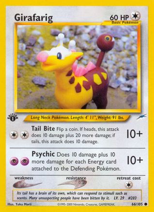 Girafarig 066/105 - Neo Destiny 1st Edition - Common