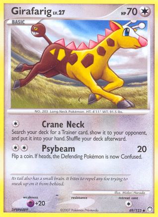 Girafarig (49/123) - Mysterious Treasures Reverse Holofoil - Uncommon