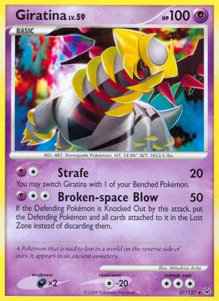 Giratina (27) 027 - Platinum Reverse Holofoil - Rare