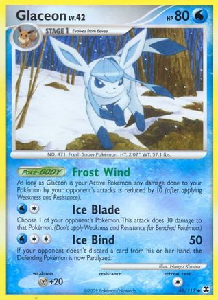 Glaceon - 041/111 - Rising Rivals Reverse Holofoil