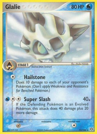 Glalie (13/106) - Emerald Reverse Holofoil - Rare