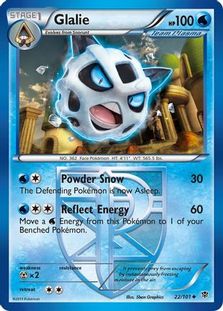 Glalie (Team Plasma) 022/101 - Plasma Blast Reverse Holofoil - Uncommon