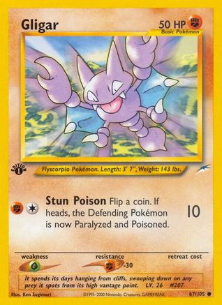 Gligar 067/105 - Neo Destiny 1st Edition - Common