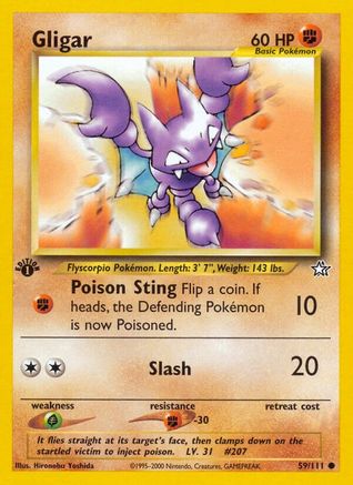 Gligar 059/111 - Neo Genesis 1st Edition - Common