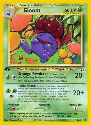 Gloom 036/111 - Neo Genesis 1st Edition - Uncommon