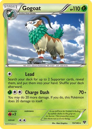 Gogoat 019/146 - XY Base Set Reverse Holofoil - Holo Rare