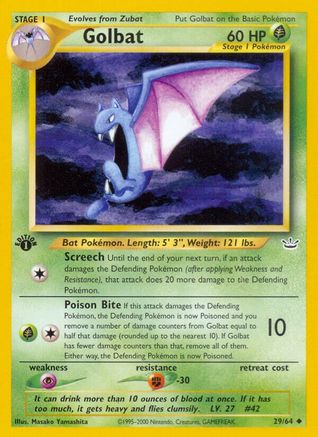 Golbat 29/64 - Neo Revelation 1st Edition