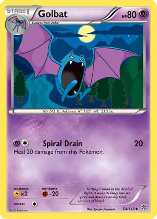 Golbat (54/135) - Plasma Storm Reverse Holofoil - Uncommon
