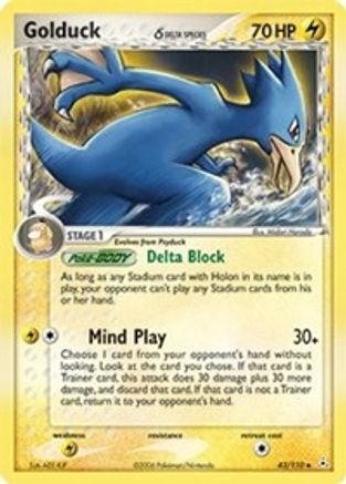 Golduck (Delta Species) - 043/110 - Holon Phantoms Reverse Holofoil
