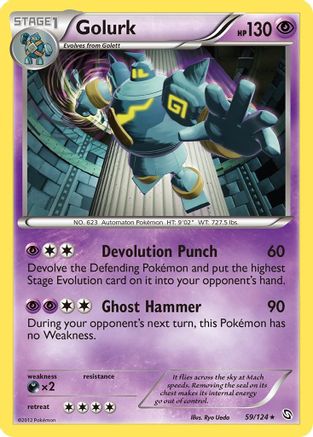 Golurk 059 - Dragons Exalted Reverse Holofoil - Holo Rare