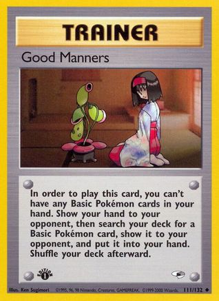 Good Manners 111/132 - Gym Heroes 1st Edition - Uncommon
