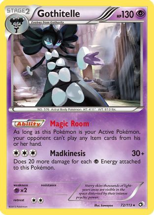 Gothitelle 072/113 - Legendary Treasures Reverse Holofoil - Holo Rare