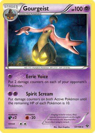 Gourgeist 057/146 - XY Base Set Reverse Holofoil - Holo Rare