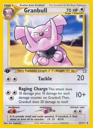 Granbull 037/111 - Neo Genesis 1st Edition - Uncommon