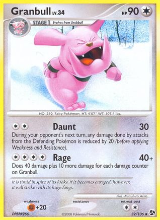 Granbull (39/106) - Great Encounters Reverse Holofoil - Uncommon