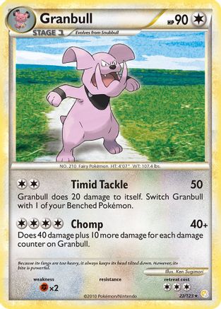 Granbull 022 - HeartGold SoulSilver Reverse Holofoil - Rare