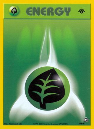 Grass Energy 108/111 - Neo Genesis 1st Edition - Common