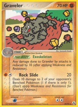 Graveler 034/92 - Legend Maker Reverse Holofoil - Uncommon