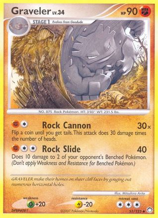 Graveler (51/123) - Mysterious Treasures  - Uncommon