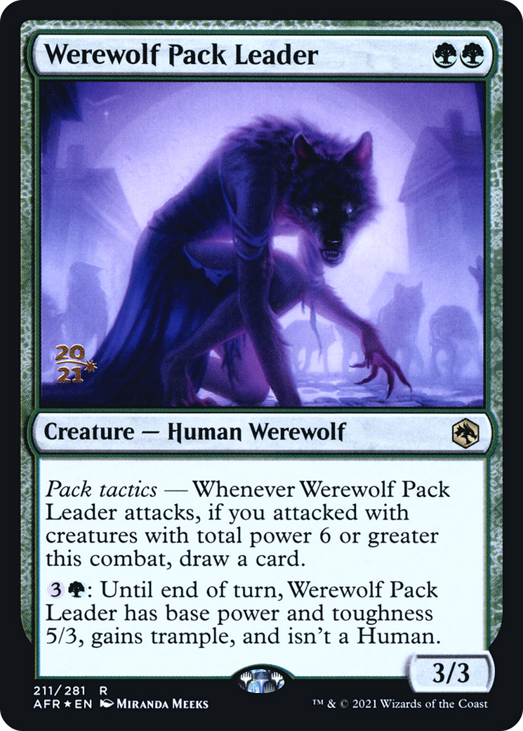 Werewolf Pack Leader (PRE-211S) - Adventures in the Forgotten Realms Promos (Prerelease) Foil