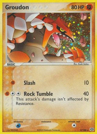 Groudon (5/106) - Emerald Holofoil - Holo Rare