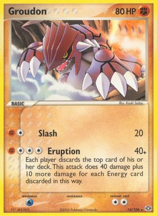 Groudon 14/106 - Emerald Reverse Holofoil