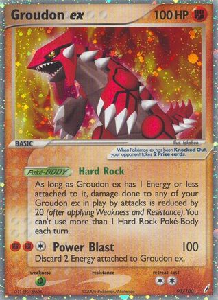 Groudon ex 093/100 - Crystal Guardians Holofoil - Ultra Rare