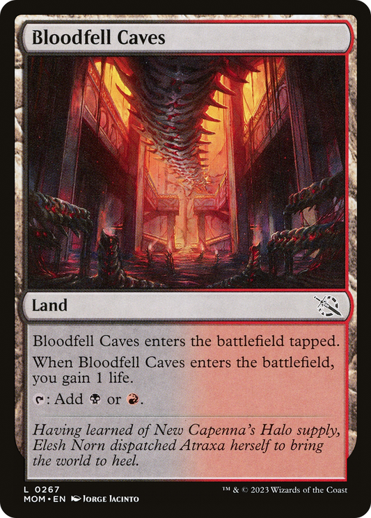 Bloodfell Caves (MOM-267) - March of the Machine Foil