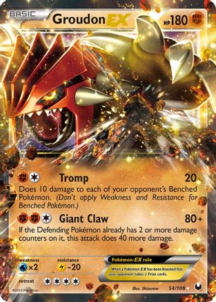 Groudon EX 054 - Dark Explorers Holofoil - Ultra Rare