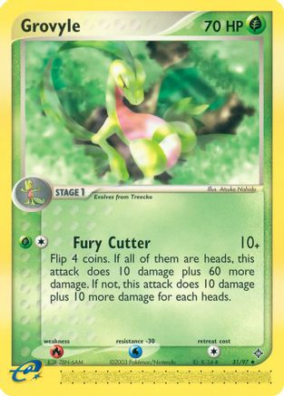 Grovyle 031 - Dragon Reverse Holofoil - Uncommon