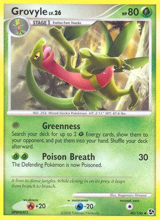 Grovyle (40/106) - Great Encounters Reverse Holofoil - Uncommon