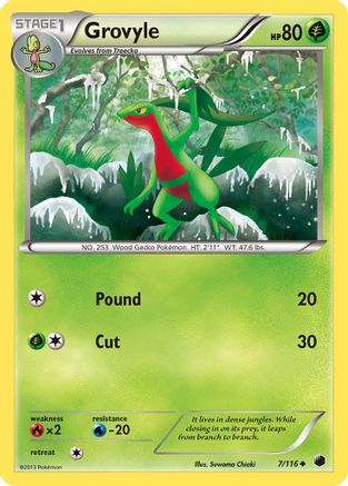 Grovyle (7/116) - Plasma Freeze Reverse Holofoil - Uncommon