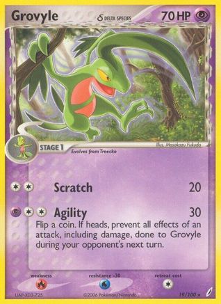 Grovyle (Delta Species) - 019/100 - Crystal Guardians Reverse Holofoil