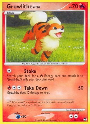 Growlithe - 063/111 - Rising Rivals Reverse Holofoil
