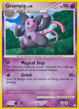 Grumpig (56/146) - Legends Awakened Reverse Holofoil - Uncommon