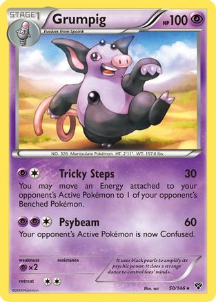 Grumpig 50/146 - XY Reverse Holofoil