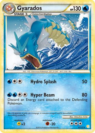 Gyarados 004 - HeartGold SoulSilver Reverse Holofoil - Holo Rare