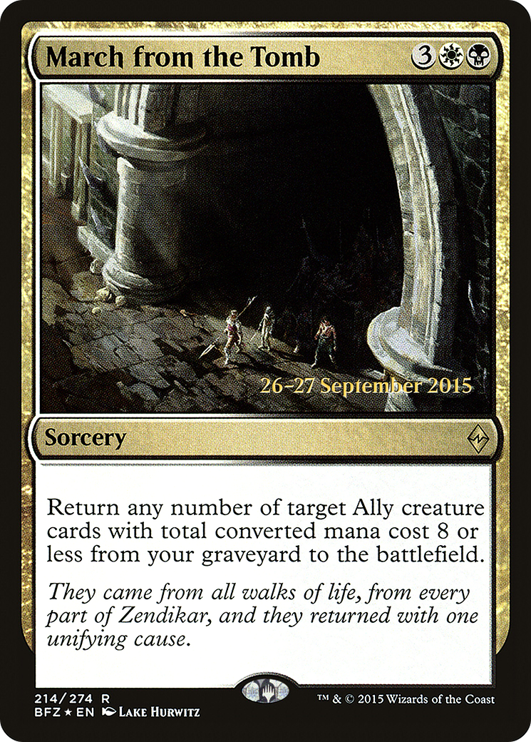 March from the Tomb (PRE-214S) - Battle for Zendikar Promos (Prerelease) Foil