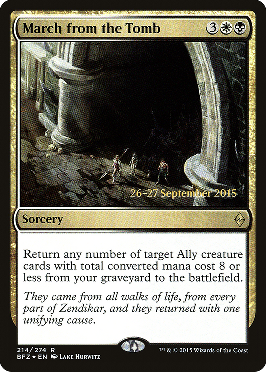 March from the Tomb (PRE-214S) - Battle for Zendikar Promos (Prerelease) Foil