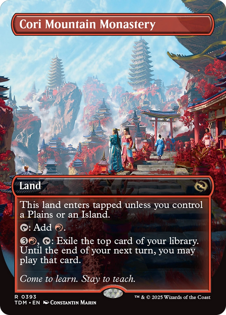Cori Mountain Monastery  (Borderless)(TDM-393) - Tarkir: Dragonstorm Foil
