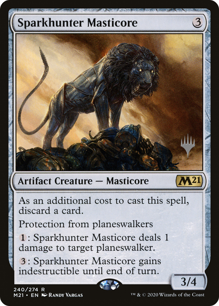 Sparkhunter Masticore (PPM21-240P) - Core Set 2021 Promos (Promo Pack) Foil