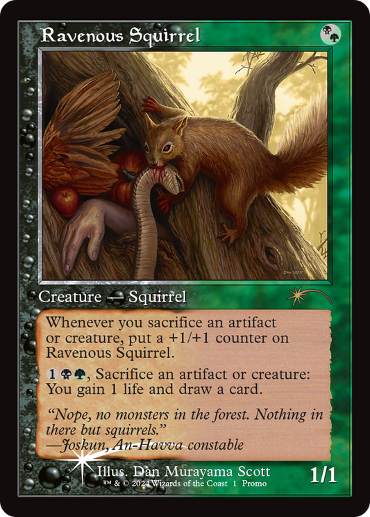 Ravenous Squirrel (PW24-015) - Wizards Play Network 2024 Foil