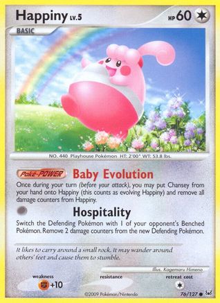 Happiny 076/127 - Platinum Reverse Holofoil - Common